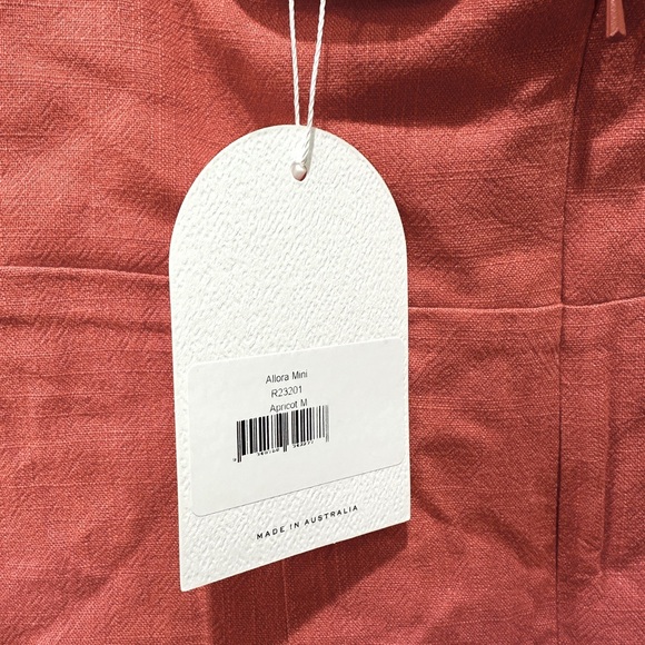 Rumer the Label NWT Apricot Allora Mini Linen Dress Sz L Retail $249 REVOLVE - Picture 8 of 8